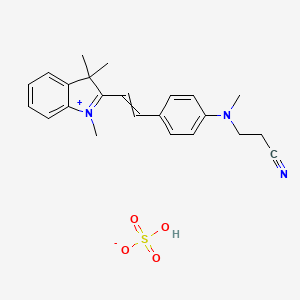 hydrogen sulfate;3-[N-methyl-4-[2-(1,3,3-trimethylindol-1-ium-2-yl)ethenyl]anilino]propanenitrile