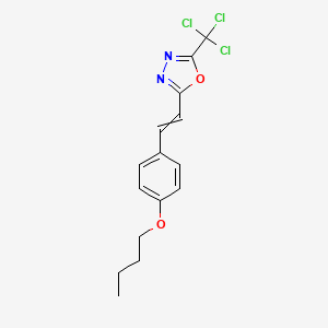 2-[2-(4-Butoxyphenyl)ethenyl]-5-(trichloromethyl)-1,3,4-oxadiazole