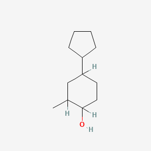 molecular formula C12H22O B14458105 4-Cyclopentyl-2-methylcyclohexan-1-ol CAS No. 72987-60-1