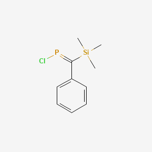 molecular formula C10H14ClPSi B14458154 1-Phosphaethylene, 1-chloro-2-phenyl-2-(trimethylsilyl)- CAS No. 74483-17-3