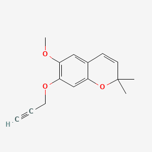 2H-1-Benzopyran, 6-methoxy-2,2-dimethyl-7-(2-propynyloxy)-