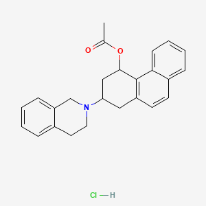 4-Phenanthrenol, 1,2,3,4-tetrahydro-2-(1,2,3,4-tetrahydro-2-isoquinolyl)-, acetate, hydrochloride