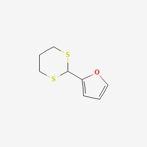 molecular formula C8H10OS2 B14458180 2-(1,3-Dithian-2-yl)furan CAS No. 67421-75-4