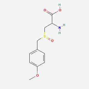 molecular formula C11H15NO4S B14458187 2-Amino-3-[(4-methoxyphenyl)methylsulfinyl]propanoic acid CAS No. 73243-09-1