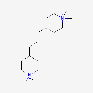 molecular formula C17H36N2+2 B14458223 4,4'-(Propane-1,3-diyl)bis(1,1-dimethylpiperidin-1-ium) CAS No. 74910-68-2