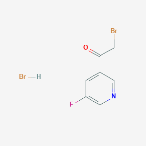 molecular formula C7H6Br2FNO B1445828 2-Bromo-1-(5-fluoropyridin-3-yl)ethan-1-one hydrobromide CAS No. 1203709-19-6