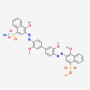 1-Naphthalenesulfonic acid, 3,3'-((3,3'-dimethoxy(1,1'-biphenyl)-4,4'-diyl)bis(azo))bis(4-hydroxy-, monolithium monosodium salt