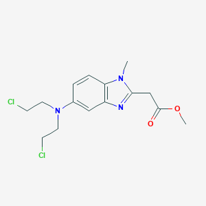B144583 5-(Bis(2-chloroethyl)amino)-1-methylbenzimidazolyl-2-acetic acid methyl ester CAS No. 134426-36-1
