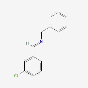 molecular formula C14H12ClN B14458304 Benzenemethanamine, N-[(3-chlorophenyl)methylene]- CAS No. 67907-59-9