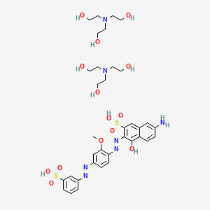 7-Amino-4-hydroxy-3-[[2-methoxy-4-[(3-sulfophenyl)diazenyl]phenyl]diazenyl]naphthalene-2-sulfonic acid;2-[bis(2-hydroxyethyl)amino]ethanol