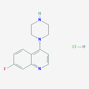 molecular formula C13H15ClFN3 B1445833 7-Fluoro-4-(piperazin-1-yl)quinoline Hydrochloride CAS No. 1333252-74-6