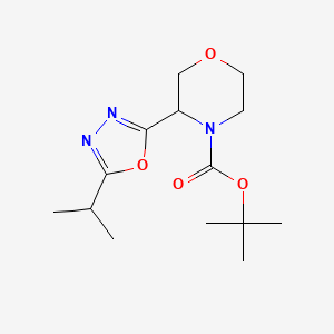 Tert-butyl 3-[5-(propan-2-yl)-1,3,4-oxadiazol-2-yl]morpholine-4-carboxylate