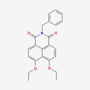 molecular formula C23H21NO4 B14458400 1H-Benz[de]isoquinoline-1,3(2H)-dione, 6,7-diethoxy-2-(phenylmethyl)- CAS No. 72894-22-5