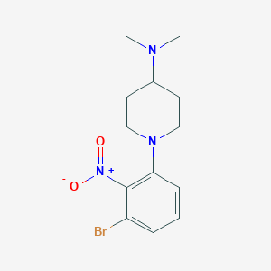 1-(3-Bromo-2-nitrophenyl)-N,N-dimethylpiperidin-4-amine