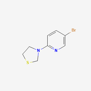 molecular formula C8H9BrN2S B1445857 3-(5-Bromopyridin-2-yl)thiazolidine CAS No. 1707581-02-9