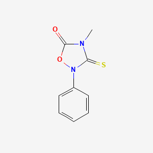 4-Methyl-2-phenyl-3-sulfanylidene-1,2,4-oxadiazolidin-5-one