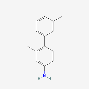 molecular formula C14H15N B14458804 (1,1'-Biphenyl)-4-amine, 2,3'-dimethyl- CAS No. 73728-77-5