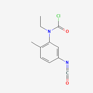 molecular formula C11H11ClN2O2 B14458805 Carbamic chloride, ethyl(5-isocyanato-2-methylphenyl)- CAS No. 71832-33-2