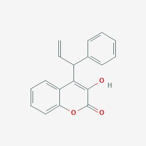 molecular formula C18H14O3 B14458809 3-Hydroxy-4-(1-phenylprop-2-en-1-yl)-2H-1-benzopyran-2-one CAS No. 73844-55-0