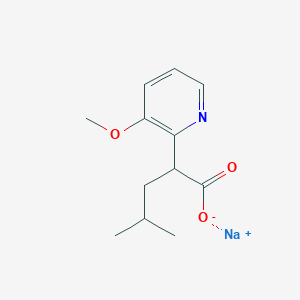 molecular formula C12H16NNaO3 B1445898 Sodium 2-(3-methoxypyridin-2-yl)-4-methylpentanoate CAS No. 1803586-47-1