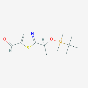 2-{1-[(Tert-butyldimethylsilyl)oxy]ethyl}-1,3-thiazole-5-carbaldehyde