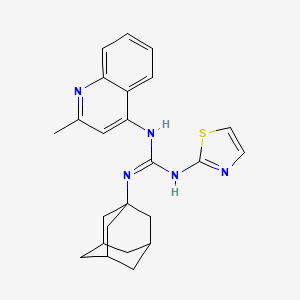 Guanidine, 1-(1-adamantyl)-2-(2-methyl-4-quinolyl)-3-(2-thiazolyl)-