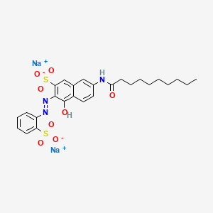 2-Naphthalenesulfonic acid, 4-hydroxy-7-((1-oxodecyl)amino)-3-((2-sulfophenyl)azo)-, disodium salt