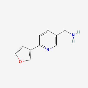 molecular formula C10H10N2O B1445923 [6-(Furan-3-yl)pyridin-3-yl]methanamine CAS No. 1823499-29-1