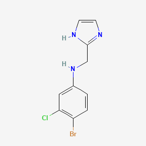 molecular formula C10H9BrClN3 B1445931 4-溴-3-氯-N-(1H-咪唑-2-基甲基)苯胺 CAS No. 1691144-33-8