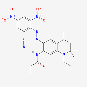 n-{6-[(e)-(2-Cyano-4,6-dinitrophenyl)diazenyl]-1-ethyl-2,2,4-trimethyl-1,2,3,4-tetrahydroquinolin-7-yl}propanamide