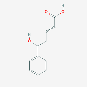 5-Hydroxy-5-phenylpent-2-enoic acid