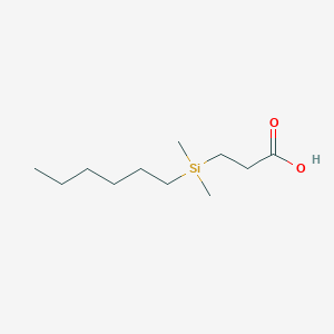 3-[Hexyl(dimethyl)silyl]propanoic acid