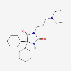 5,5-Dicyclohexyl-3-[3-(diethylamino)propyl]imidazolidine-2,4-dione