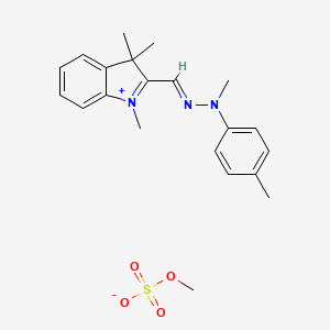 1,3,3-Trimethyl-2-((methyl(4-methylphenyl)hydrazono)methyl)-3H-indolium methyl sulfate