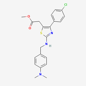 5-Thiazoleacetic acid, 4-(4-chlorophenyl)-2-(((4-(dimethylamino)phenyl)methyl)amino)-, methyl ester