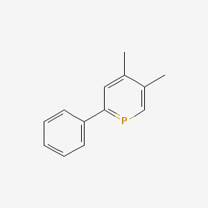 molecular formula C13H13P B14459431 4,5-Dimethyl-2-phenylphosphinine CAS No. 72553-94-7