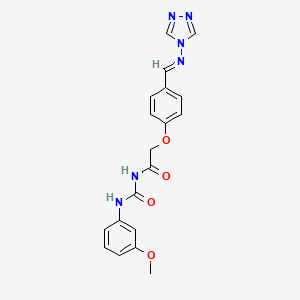 1-(m-Methoxyphenyl)-3-((p-((4H-1,2,4-triazol-4-ylimino)methyl)phenoxy)acetyl)urea