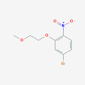 molecular formula C9H10BrNO4 B1445948 4-Bromo-2-(2-methoxyethoxy)-1-nitro-benzene CAS No. 1219730-71-8