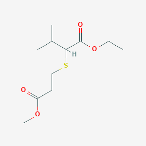 Ethyl 2-[(3-methoxy-3-oxopropyl)sulfanyl]-3-methylbutanoate