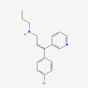 3-(4-Bromophenyl)-N-propyl-3-(pyridin-3-yl)prop-2-en-1-amine