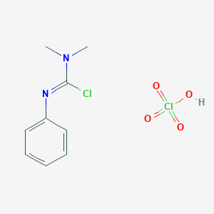 N,N-dimethyl-N'-phenylcarbamimidoyl chloride;perchloric acid