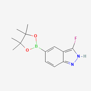molecular formula C13H16BFN2O2 B1445961 3-fluoro-5-(4,4,5,5-tetramethyl-1,3,2-dioxaborolan-2-yl)-1H-indazole CAS No. 1613639-46-5