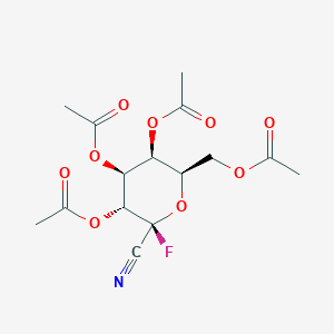 molecular formula C15H18FNO9 B1445964 2,3,4,6-Tetra-O-acetyl-1-deoxy-1-fluoro-A-D-galactopyranosyl cyanide CAS No. 215942-62-4