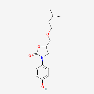 3-(4-Hydroxyphenyl)-5-[(3-methylbutoxy)methyl]-1,3-oxazolidin-2-one