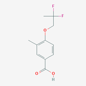 molecular formula C11H12F2O3 B1445970 4-(2,2-二氟丙氧基)-3-甲基苯甲酸 CAS No. 1476027-91-4
