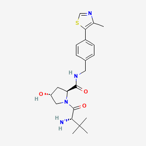 molecular formula C22H30N4O3S B1445971 (2S,4R)-1-((S)-2-氨基-3,3-二甲基丁酰)-4-羟基-N-(4-(4-甲基噻唑-5-基)苄基)吡咯烷-2-甲酰胺 CAS No. 1448297-52-6