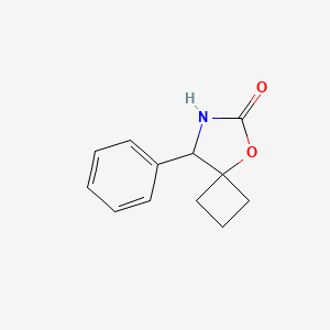 molecular formula C12H13NO2 B1445972 5-氧-7-氮杂螺[3.4]辛烷-6-酮，8-苯基- CAS No. 1456507-20-2