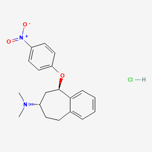 5H-Benzocyclohepten-7-amine, 6,7,8,9-tetrahydro-N,N-dimethyl-5-(4-nitrophenoxy)-, monohydrochloride, trans-