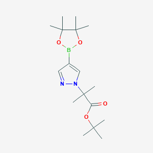 tert-butyl 2-methyl-2-(4-(4,4,5,5-tetramethyl-1,3,2-dioxaborolan-2-yl)-1H-pyrazol-1-yl)propanoate