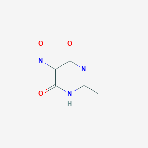 molecular formula C5H5N3O3 B14459734 2-methyl-5-nitroso-1H-pyrimidine-4,6-dione CAS No. 69228-29-1